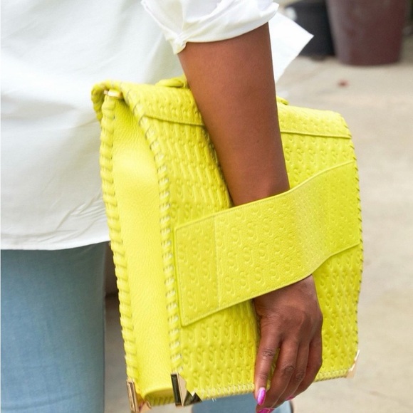 Sassy Jones Neon Yellow Laptop Bag - Picture 2 of 6